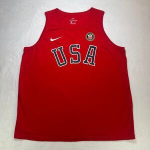 Nike Team USA Olympic Tank Top Red Sleeveless Shirt Men's XL